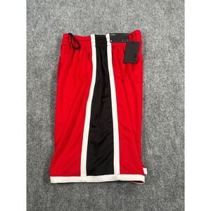 CSG Mens Small Red Black Mesh Athletic Basketball Training Gym Shorts NWT